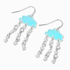 Claire's Blue Rain Cloud 1.5" Drop Earrings Freya Goddess, Same Old Love, Rain Cloud, Blue Rain, Rain Clouds, Cloud Shapes, Blue Clouds, Fashionable Jewelry, Rain Drops