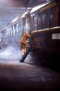 Inspired...Ingrid Bergman in 'Murder on the Orient Express', directed by Sidney Lumet, 1974. Orient Express Train, The Orient Express, Mystery Film, Choo Choo Train, Ingrid Bergman, Orient Express, All Aboard