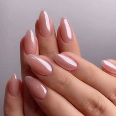 Rose Pearl Nails, Pink Pearl Nails Acrylic, Pink Opaque Nails, Nail Ideas Nude Pink, Bridesmaid Manicure, Casual Nails, Her Nails, Blush Nails, Almond Nails Designs