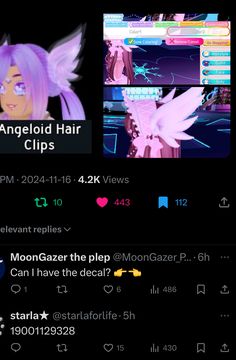 the screenshot shows how to use an animated hair clip