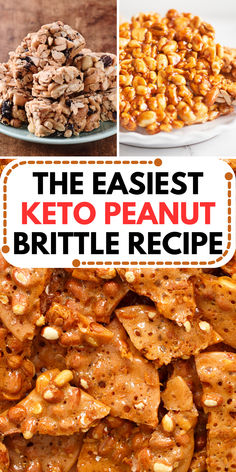 the easy keto peanut brittle recipe is ready to be eaten in less than 30 minutes