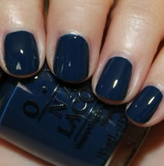 OPI I Saw…U Saw…We Saw…Warsaw - a dark teal-toned blue creme - This looks like a dark blue that would work with my weird neutral-warm skintone...just wish it had shimmer! Unghie Nail Art, Road House, Perfect Blue, Nails Polish, Opi Nail Polish, Nail Swag, Hair Nails, Opi Nails