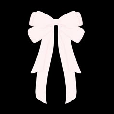 a white bow on a black background