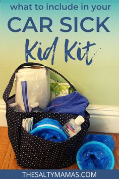 Sick Kit, Sick Toddler, Blessing Bags, Toddler Car, Toddler Safety, Car Sick, Emergency Bag, Potty Training Tips, Mom Life Hacks