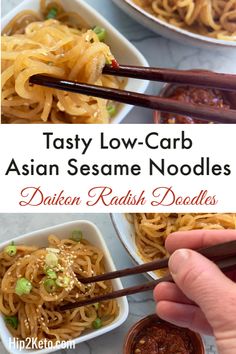 Korean Keto, Radish Recipe, Keto Noodles, Low Carb Noodles