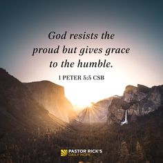 an image with the words god rests the proud but gives grace to the humble