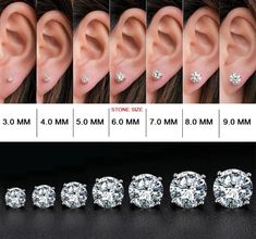 925 Silver Moissanite Stud Earrings, Wedding Earrings, Screw Back Earrings for Women & Men, Gift for Her and Him, Diamond Earrings, Anniversary Gift, Screw Backing can be worn sleeping ✦ 𝐌𝐞𝐭𝐚𝐥 𝐃𝐞𝐭𝐚𝐢𝐥𝐬 ✦ ✧ Metal Type : 925 Silver ✦ STONE DETAIL ✦ ✧ Stone Type : Moissanite ✧ Stone Shape : Round ✧ Stone Color : D (White High brilliant) ✧ Stone Clarity: VVS ✦ Size / Weight ✦ 3 mm / 0.10 + 0.10 Carat 4 mm / 0.25 + 0.25 Carat 5 mm / 0.50 + 0.50 Carat 6 mm / 0.80 + 0.80 Carat 7 mm / 1.20 + Platinum Stud Earrings, 2 Ct Diamond Earrings Studs, Diamond Earring Studs, Earings Diamonds Studs, Yellow Diamond Earrings Studs, Diamond Stud Earrings On Ear Size, Round Hallmarked Plug Earrings For Anniversary, Hallmarked Round Plug Earrings For Anniversary, Solitaire Earrings Studs