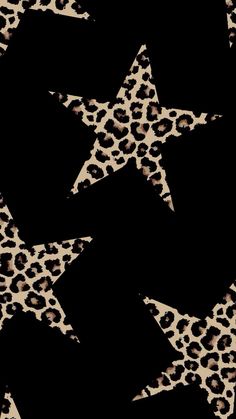 an animal print pattern with stars on it