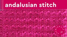 the knitting book is pink and has an interesting design