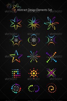 an abstract design elements set - miscellaneous symbols