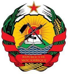 the coat of arms of the state of mocambique is shown in this image