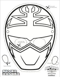 a paper mask with the words power rangers on it