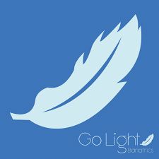 a white feather on a blue background with the words go light be bright written below it