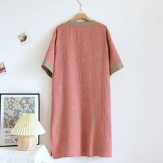 Experience rural-inspired charm with our lightweight nightgown. Crafted from premium cotton, it offers softness, durability, and lasting comfort. Reactive printing ensures colors stay vibrant. A blend of comfort and style. Cotton Floral Print V-neck Sleepwear, Casual V-neck Nightgown For Home, Comfortable Spring Nightgown For Sleep, Cotton V-neck Nightgown For Bedtime, Comfortable Cotton Nightgown For Spring, Comfortable V-neck Dress For Spring, Cotton Relaxed Fit Nightgown For Spring, Spring V-neck Nightgown For Home, Cotton V-neck Sleepwear With Floral Print