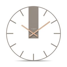 a clock with two crossed hands on a white background