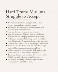 a page from the book hard truths muslims struggle to accept