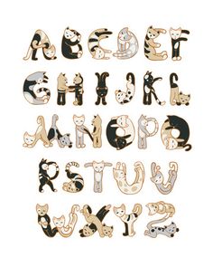 an alphabet made up of cats and dogs on white background stock photo - 547982