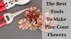 the best tools to make pine cone flowers