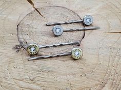 Bullet hair pins are a fun way to show your shooting status while being stylish and functional too! They are popular for the young ladies too! A great gift idea for a young girl that is learning to hunt or shoot! Hair pins are constructed of silver plated copper, mounted with stainless steel bezels where we nestle a low cut bullet casing. We don't flat mount the bullets because of our attention to quality and detail. The bezels give a much more finished look both framing the casings on the front Silver Jewlery, Bullet Casing, Bullet Jewelry, Shotgun Shell, Survival Tips, Blacksmithing, Low Cut, Diy Gift, Hair Pins