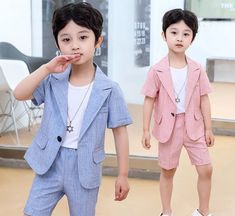 Boys Summer Suits Baby Boy Formal Wear, Wedding Performance, Baby Boy Summer, Summer Suit, Boys Summer, Formal Wear Dresses, Trouser Outfits, Baby Wedding, Summer Suits