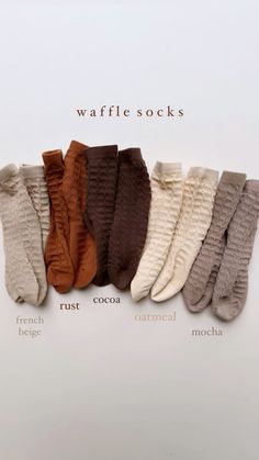 Children’s socks in 5 neutral colors. Trendy Warm Socks For Fall, Comfortable Fall Socks, Summer Socks, Trendy Warm Fall Socks, Thick Cozy Socks For Fall, Cozy Socks Aesthetic, Textured Socks, Fall Cozy Socks, Autumn Socks