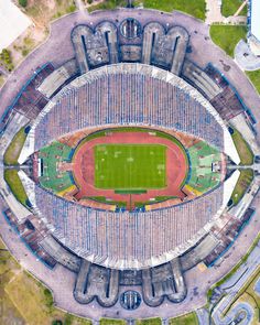 an aerial view of a baseball stadium