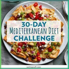 30-Day Mediterranean Diet Challenge - EatingWell.com Mediterranean Diet Meal Plan, Dietrich Bonhoeffer, Diet Challenge, Vegan Fitness, Mediterranean Diet Recipes, Paleo Dessert, Victoria Secrets, Vegetarian Diet, Diet Meal Plans