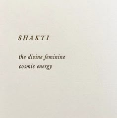 the words shakti are written in black ink on white paper with an orange border