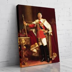 The King | Custom Royal Portrait Grand Duke, Period Costumes, Timeless Gifts, Male Portrait, Nassau, Custom Canvas, Custom Artwork, Custom Art, Your Photo