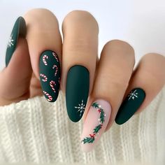 Handmade Christmas Press-On Nails | Winter Wonderland Designs | The Ideal Holiday Gift for Her to Celebrate the Christmas Season in Style. 🙏 Thank you for stopping by and supporting a small business!💖 ⭐⭐ Get your salon quality nails at home with Paintnails Press On Nails ⭐⭐ All sets are made with GEL nail polish with 4-6 layers of coating. These nails are reusable, if you take it off right. For instruction, please message me. ⭐⭐ Each set comes with 10 handmade press on nails, a mini file, a mi Winter Gel X Nail Designs, Christmas Movie Nail Art, Christmas Mushroom Nails, Holiday Nail Art Christmas, Nail Designs Christmas Winter, Christmas Nail Designs Almond Shape, Christmas Season Nails, Country Nails Acrylic, Cowboy Christmas Nails