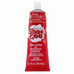 shoe goo shoe repair product in red tube