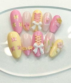 #mlp #mylittlepony #fluttershy Fluttershy Nails, Mlp Fluttershy, Ombre Acrylic Nails, Nails Desing