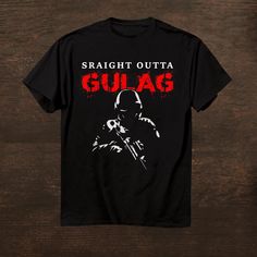 Buy Straight Outta Gulag Warzone Cold War Shooter Gamer Shirt at Fantasywears. Hight quality products with perfect design is available in a spectrum of colors and sizes, and many different types of shirts! Unisex T-Shirt – 100% Cotton (fiber content may vary for different colors) – Medium fabric (5.3 oz/yd² (180 g/m²)) – Classic fit – Tear away the label – Runs true to size Women T-Shirt – 100% combed ringspun cotton (fiber content may vary for different colors) – Light fabric (4.3 oz/yd² (146 g/m²)) – Slim fit with a longer body length – Tear away the label – [...] Gamer Shirt, Straight Outta, Hight Quality, Heather Black, Sweatshirt Hoodie, Heather Gray, Types Of Shirts, Different Types, Cotton Fiber