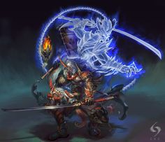 Amazing Digital Art, Samurai Artwork, Ninja Art, Arte Cyberpunk, Armor Concept, High Fantasy, Fantasy Warrior, Arte Fantasy