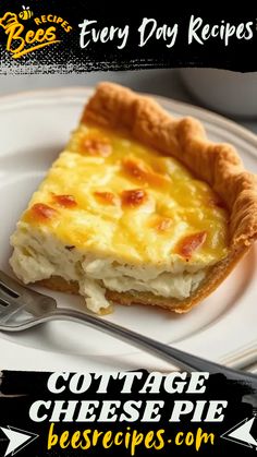 🍰✨ Heavenly Cottage Cheese Pie Recipe – A Slice of Perfection! 🧀🍓 #CottageCheesePie #DessertDelight #CreamCheeseRecipes #CheesecakeLovers #PiePerfection #EasyDessertRecipes #CheeseCakeMagic #SweetTreats #BakingJoy #BeesRecipes English Cheese Pie, Cottage Pie Recipe Easy, Cottage Cheese Homemade, Parfait Trifle, Brownie Torte, English Cheese