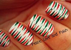 Christmas Nail Designs Easy, Nail Art Noel, Xmas Nail Art, Zebra Nails, Fingernail Designs, Christmas Nails Easy, Christmas Nail Art Designs