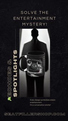 Sip on nostalgia with Echoes & Spotlights mugs—featuring hidden mysteries inspired by classic films. A unique gift for trivia lovers and entertainment fans! Shop now for the exclusive collection at seatfillershop.com, the official shop of OTL Seat Fillers. Vintage Phones, Movie Lover, Best Christmas Gifts