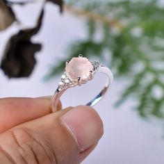 Natural Rose Quartz Gemstone Ring for women Stone Size : 7x7MM Hexagon Main Stone :Natural Rose Quartz Gemstone Material : 925 Sterling Silver Plating : Rose Gold/Gold/Silver Ring Size : 4-13US Weight : 1.50Gram Personalisation : We offer free marking personalised name or number on the ring band. To change the metal to a solid gold (white/rose) or platinum is also available, please ask for a quotation if you want. You can also go to my shop Home for more elegant rings: https://www.etsy.com/in-en Rose Quartz Wedding Ring Silver, Rose Quartz Engagement Ring Silver, Rose Quartz Ring Silver, Rose Quartz Wedding, Rose Quartz Ring Engagement, Fiance Ring, Elegant Rings, Promise Ring For Her