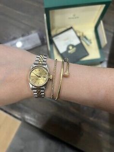 26mm Rolex Datejust In Two Tone w/ Jubilee Bracelet. *FACTORY SET*  | eBay Gold Rolex Women, Vintage Gold Watch, Rolex Watches Women, Rolex Women, Rolex Yacht Master, Gold Rolex, Gold Watches Women, Rolex Watch, Classy Jewelry