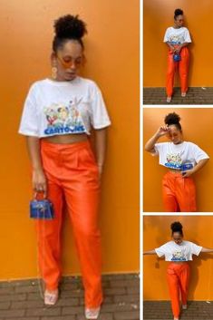 Rich Orange Faux Leather Pants styling possibilities are endless