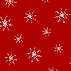 white snowflakes on a red background