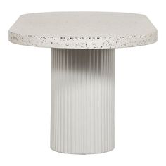 an image of a white table that looks like it has been made out of concrete