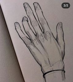 a drawing of a hand holding something in it's palm