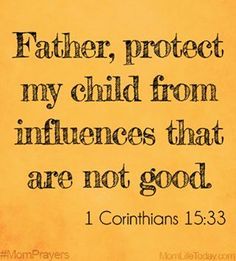 an old paper with the words father protect my child from infliences that are not good