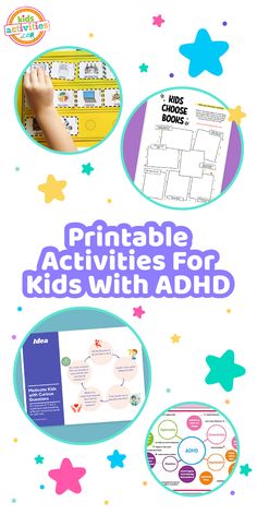 We know how hard it is to find free printables for kids with ADHD. The good news is that today we're sharing our favorite printable activities for kids with ADHD! Activities For Kids At Home Printable, Impulse Control Activities For Kids, Therapeutic Art Activities, Summertime Activities, Free Printables For Kids, Counseling Lessons, Activities For Boys