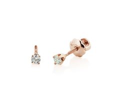 This is a great pair of hand crafted 14K rose gold and genuine white diamond stud earrings designed for babies or small children. The earrings are crafted using high quality, sparkling white 2.1mm full round brilliant-cut diamonds. The expertly set stones have excellent color, clarity, and deliver a lot of sparkle. The settings are appropriately sized and are 100% genuine 14K rose gold, designed to fit comfortably in a baby's ear. The earring use screw backs and are double threaded to help prote Second Piercings, Second Piercing, Baby Earrings, Small Earrings Studs, Childrens Jewelry, Diamond Stud Earrings, Rose Gold White, Small Earrings