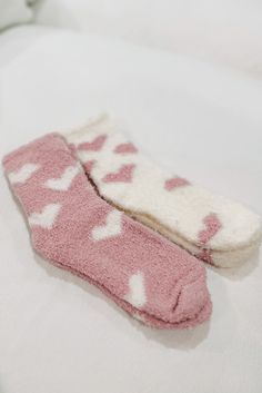 HAZEL & OLIVE Fuzzy Heart Socks Pink Socks Aesthetic, Fluffy Socks Aesthetic, Fuzzy Socks Aesthetic, Pink Stuff To Buy, Cute Fuzzy Socks, Bachelorette Slumber Parties, Pink Fuzzy Socks, Girly Socks, Alternate Outfits