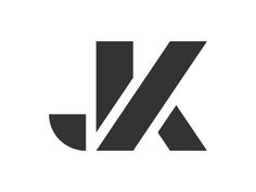 the letter k is made up of black and white letters, which appear to be overlapping