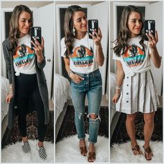 Shirt Over Dress Outfit, Shirt Over Dress, Tee Styling, Tee Shirt Outfit, 3 Ways To Wear