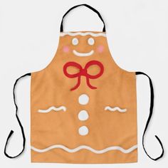 an apron with a ginger face on it